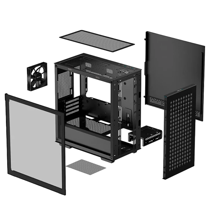 Carcasă pc deepcool ch370, mini-tower, fără psu, negru 3