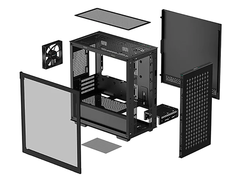 Carcasă pc deepcool ch370, mini-tower, fără psu, negru 5