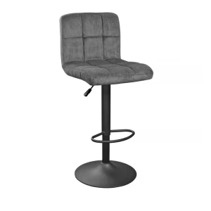 Scaun de bar sb-044~catifea grey nr.40+black leg