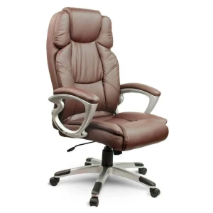 Scaun de birou din piele maro sofotel eg-227