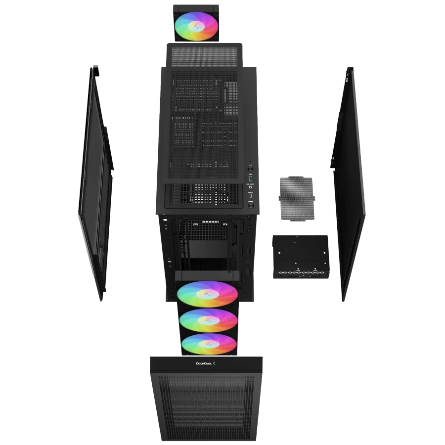 Carcasă pc deepcool ch560 digital, midi-tower, fără psu, negru 8