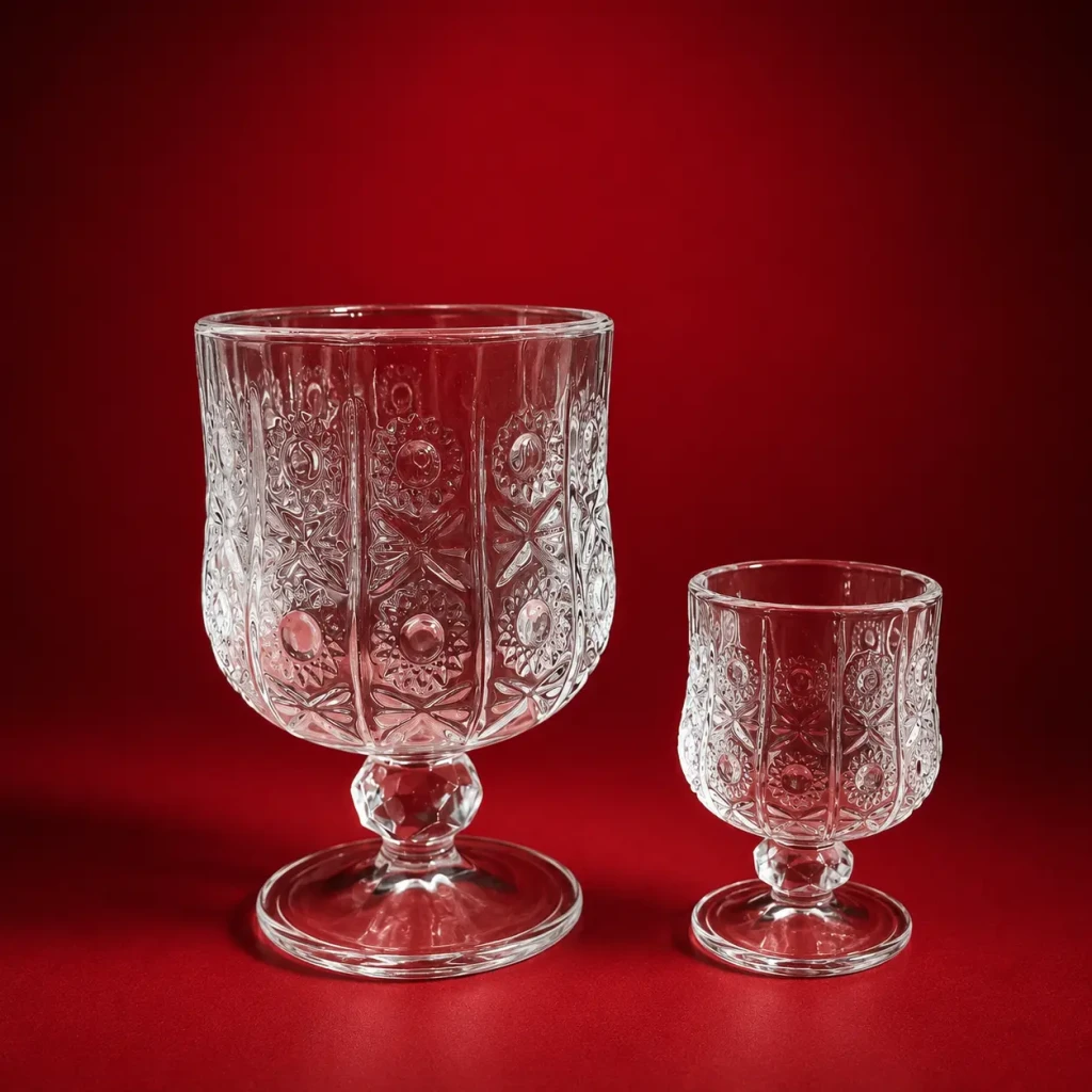 Păhare sticlă set 6+6buc, 611-12c /801-12 2