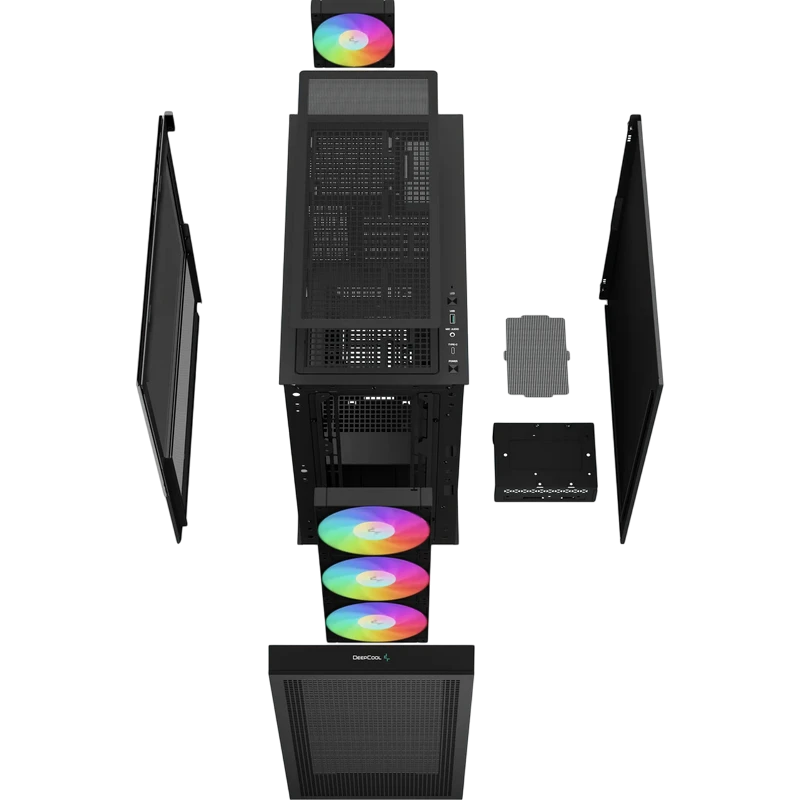 Компьютерный корпус deepcool ch560, midi-tower, без блока питания, чёрный 13