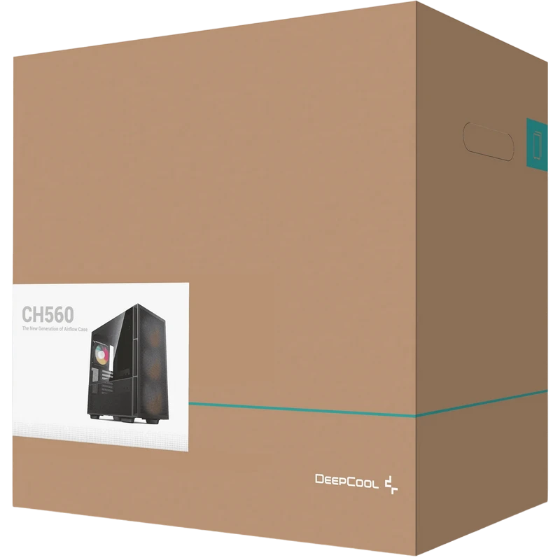 Компьютерный корпус deepcool ch560, midi-tower, без блока питания, чёрный 12