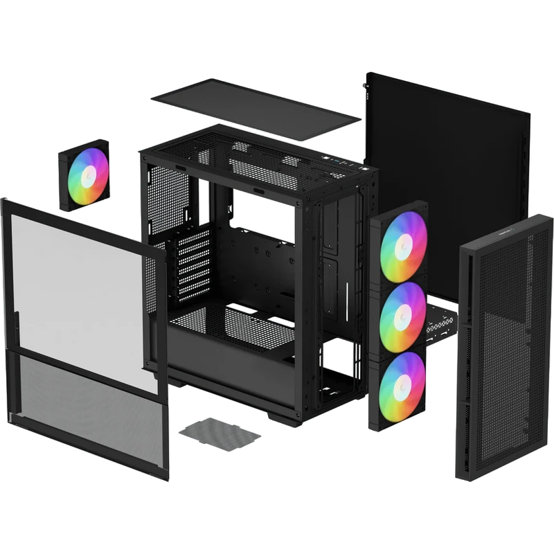 Компьютерный корпус deepcool ch560, midi-tower, без блока питания, чёрный 16