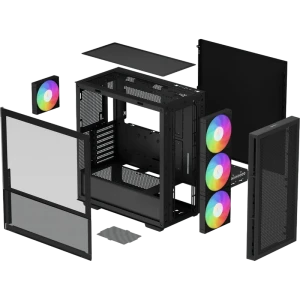 Компьютерный корпус deepcool ch560, midi-tower, без блока питания, чёрный Thumbnail 16