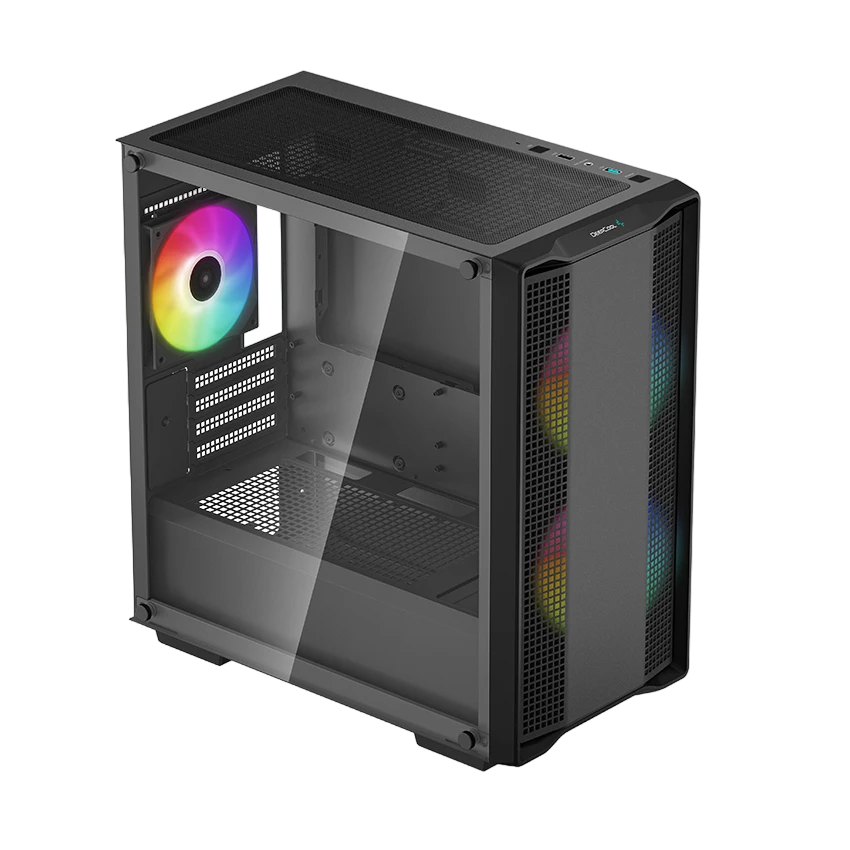 Компьютерный корпус deepcool cc360 argb, midi-tower, без блока питания, чёрный 3