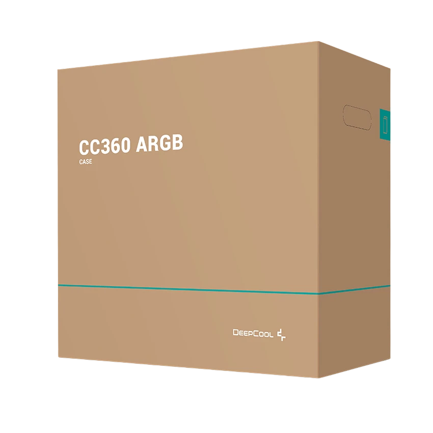 Компьютерный корпус deepcool cc360 argb, midi-tower, без блока питания, чёрный 9