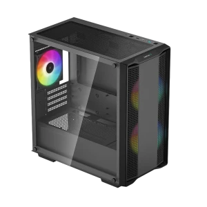 Компьютерный корпус deepcool cc360 argb, midi-tower, без блока питания, чёрный Thumbnail 3