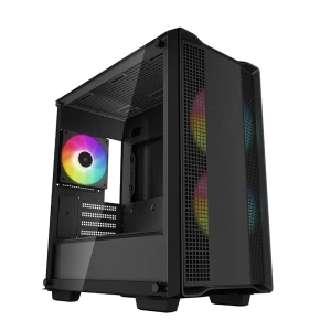 Компьютерный корпус deepcool cc360 argb, midi-tower, без блока питания, чёрный Thumbnail 12