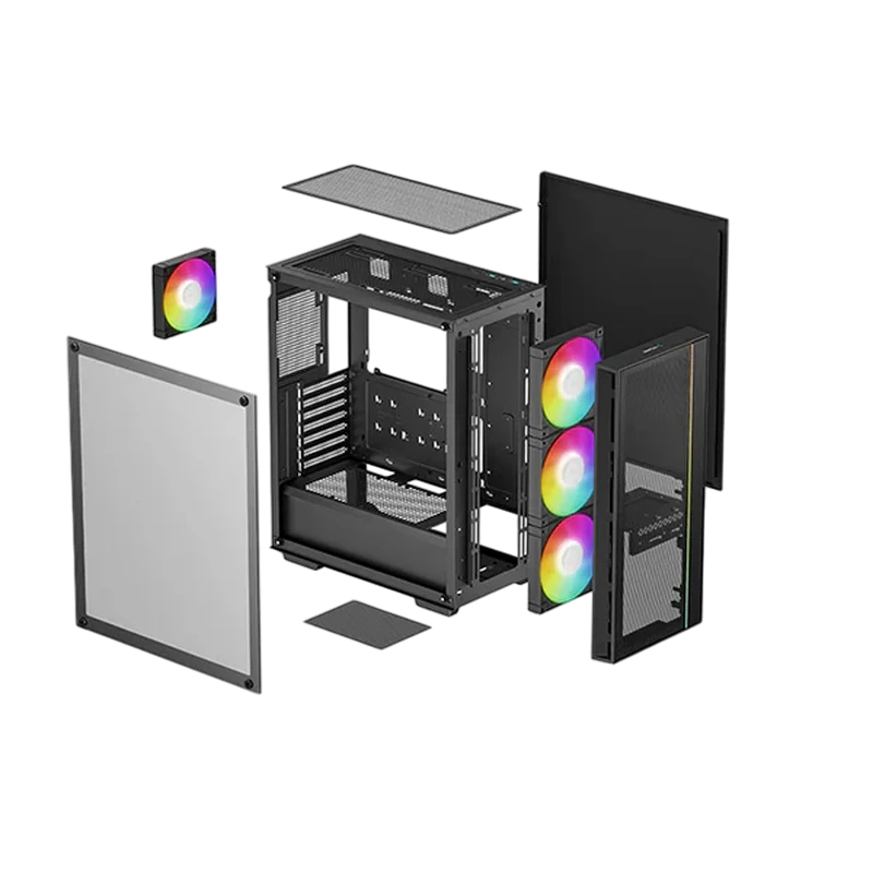 Carcasă pc deepcool matrexx 55 mesh v4, midi-tower, fără psu, negru 4