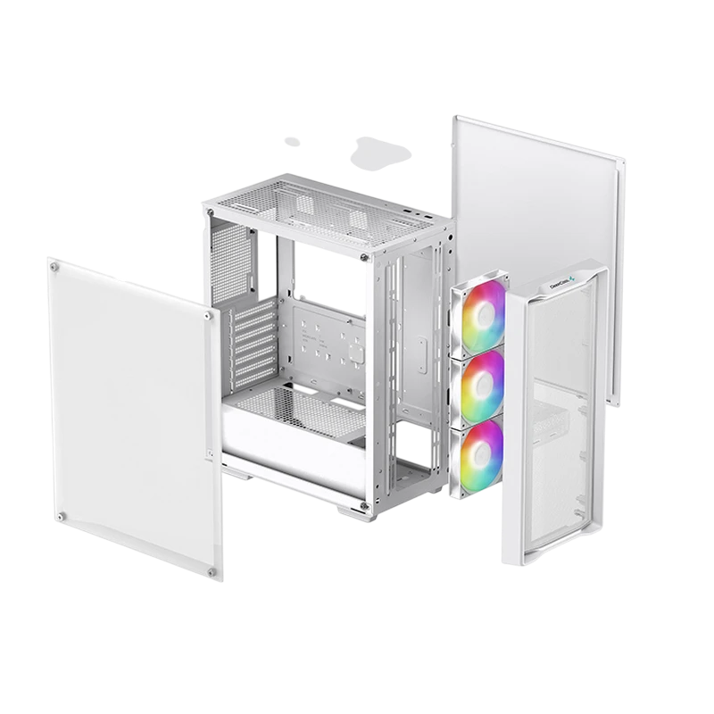 Компьютерный корпус deepcool cc560 mesh v2 wh, midi-tower, без блока питания, белый 8