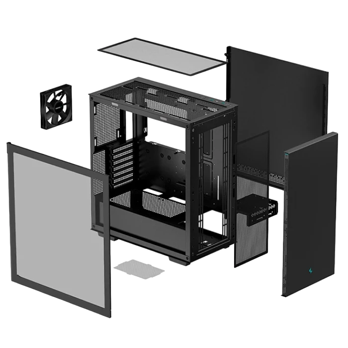 Компьютерный корпус deepcool ch510, midi-tower, atx ps2 , чёрный 6