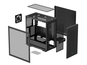 Компьютерный корпус deepcool ch510, midi-tower, atx ps2 , чёрный Thumbnail 2