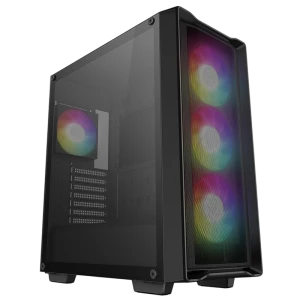 Carcasă PC Deepcool CC560 Mesh V2, Midi-Tower, Fără PSU, Negru