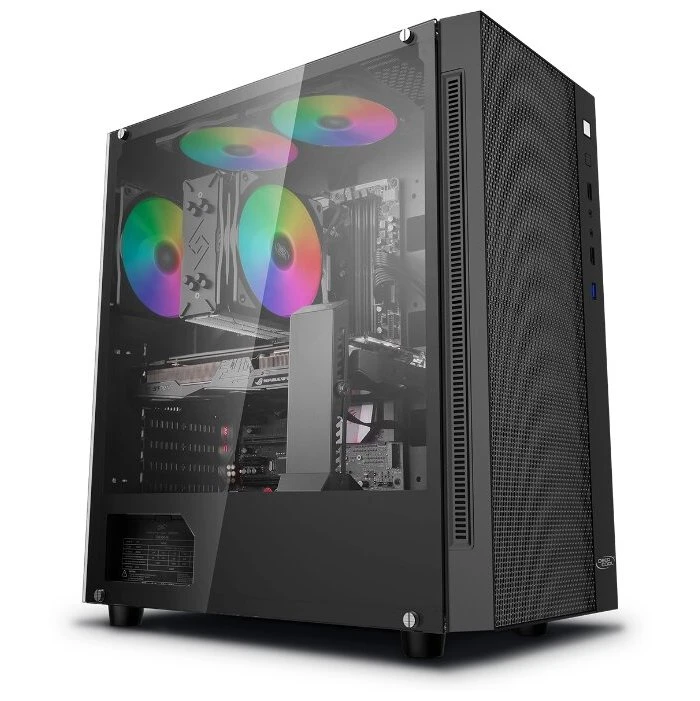 Компьютерный корпус deepcool matrexx 55 mesh, midi-tower, без блока питания, чёрный 7