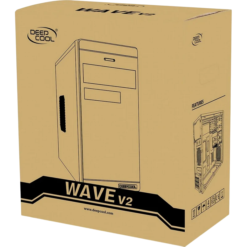 Carcasă pc deepcool wave v2, micro-atx, fără psu, negru 5