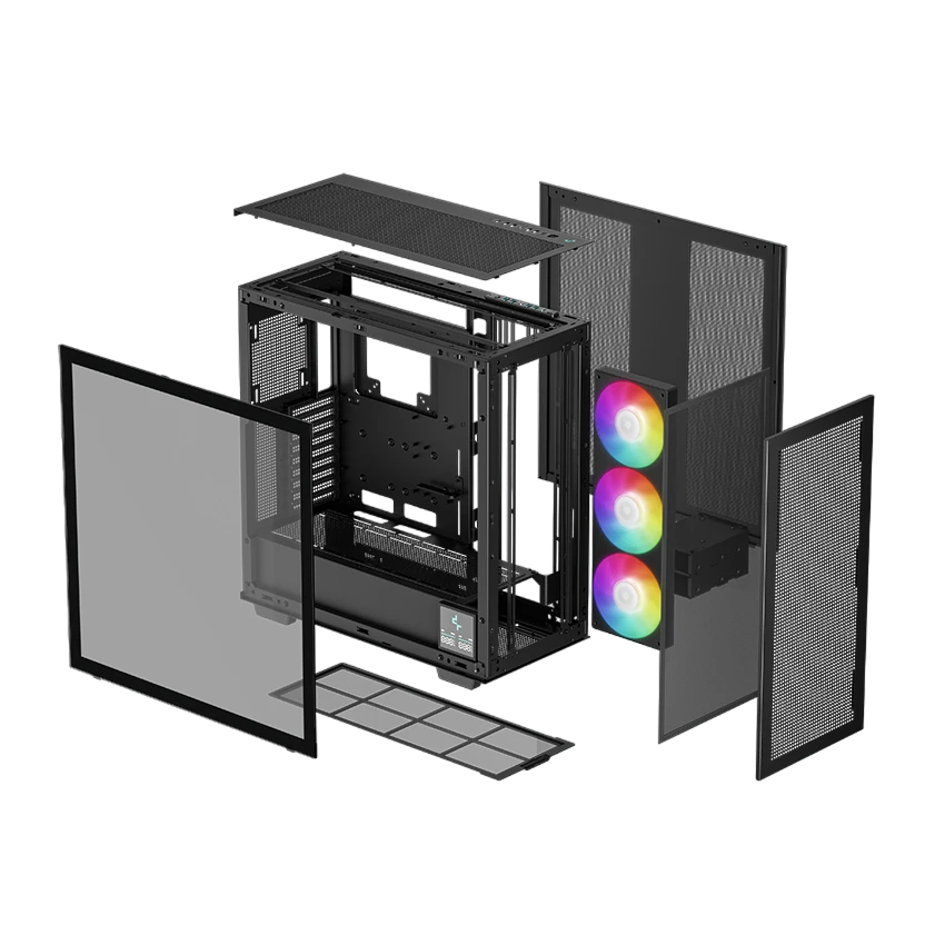 Компьютерный корпус deepcool morpheus, full-tower, без блока питания, чёрный 12