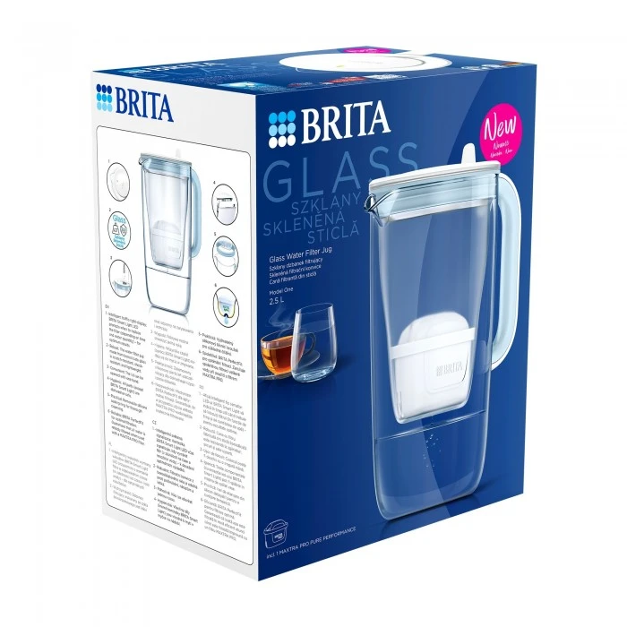 Brita glass jug one 2,5l (lightblue) filtru cana 2