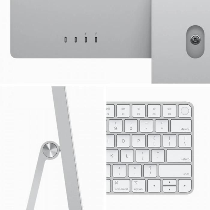 Computer all-in-one apple imac a2873, 24", m3 with 8-core cpu and 10-core gpu, 8gb/512gb, macos sonoma, argintiu 2
