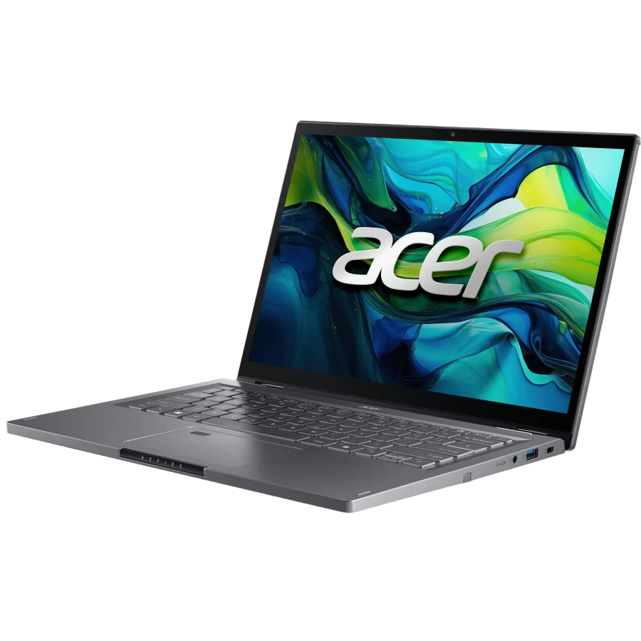 Ноутбук 14" acer aspire spin 14 asp14-51mtn, steel gray, intel core 7 150u, 16гб/1024гб, windows 11 home 6