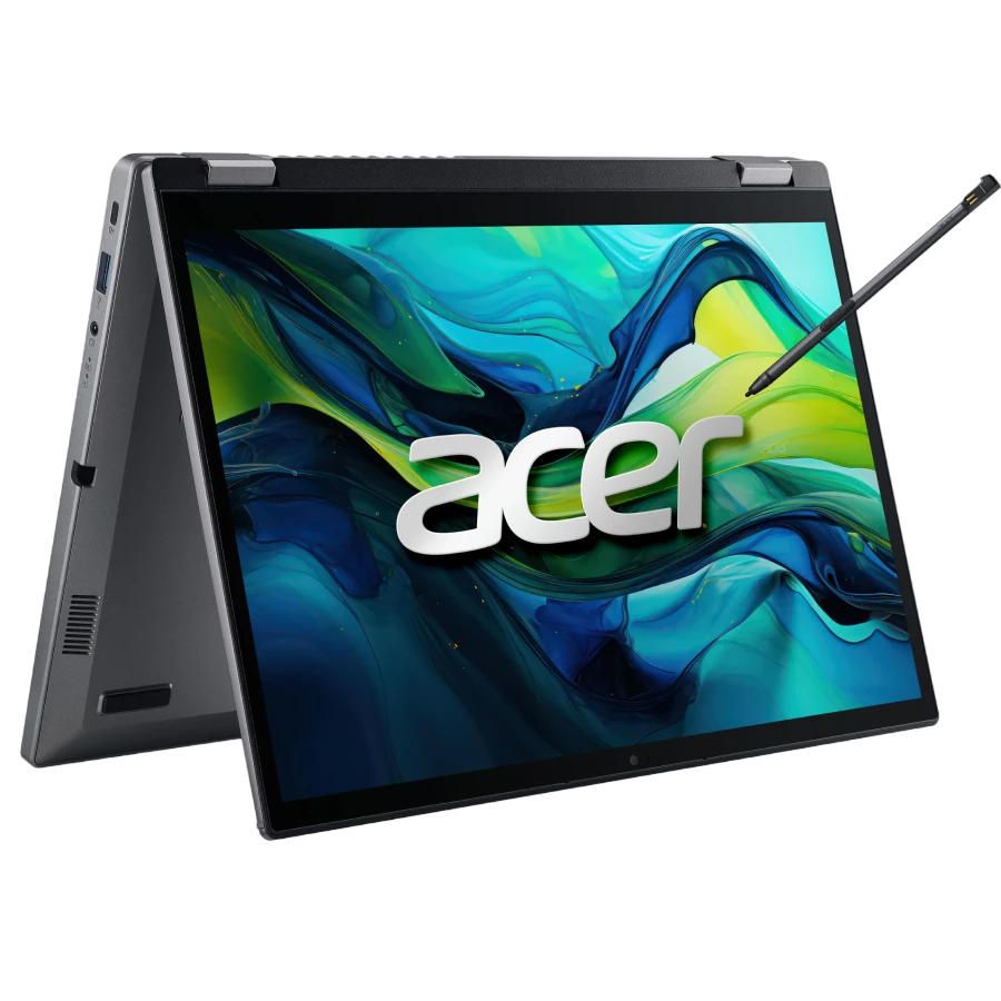 Ноутбук 14" acer aspire spin 14 asp14-51mtn, steel gray, intel core 7 150u, 16гб/1024гб, windows 11 home 5