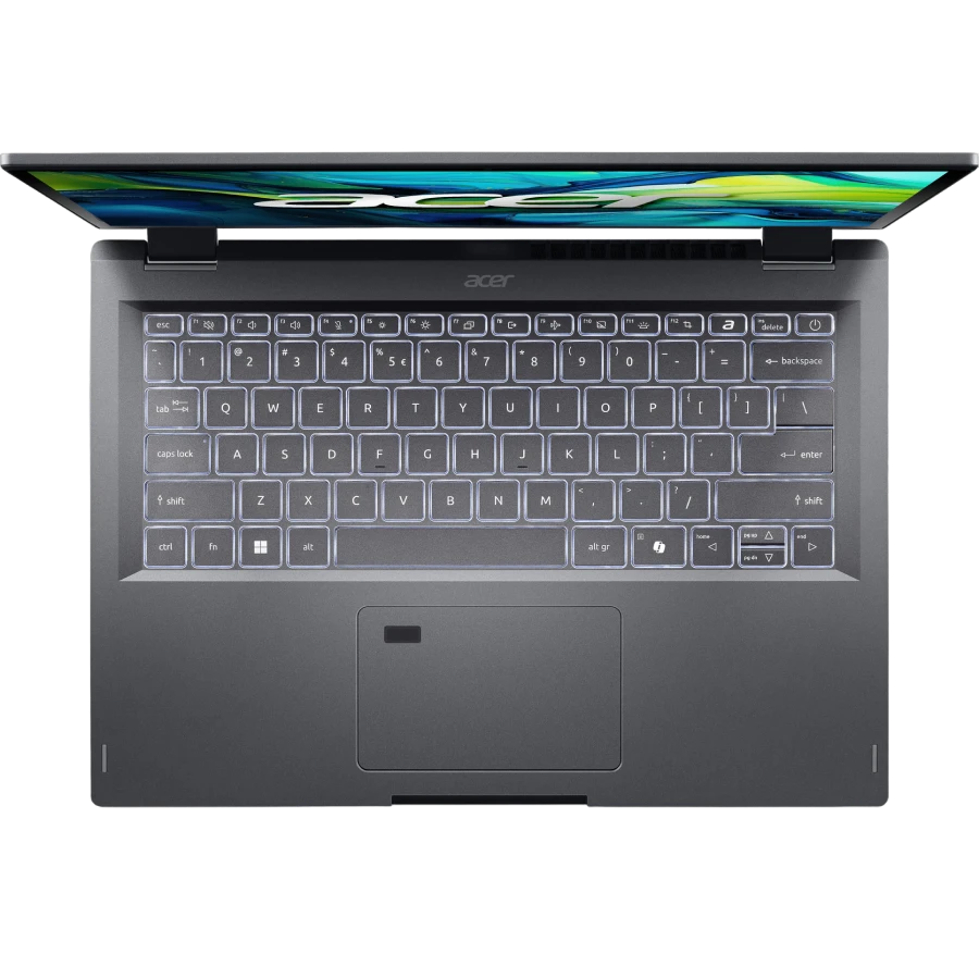 Ноутбук 14" acer aspire spin 14 asp14-51mtn, steel gray, intel core 7 150u, 16гб/1024гб, windows 11 home 3