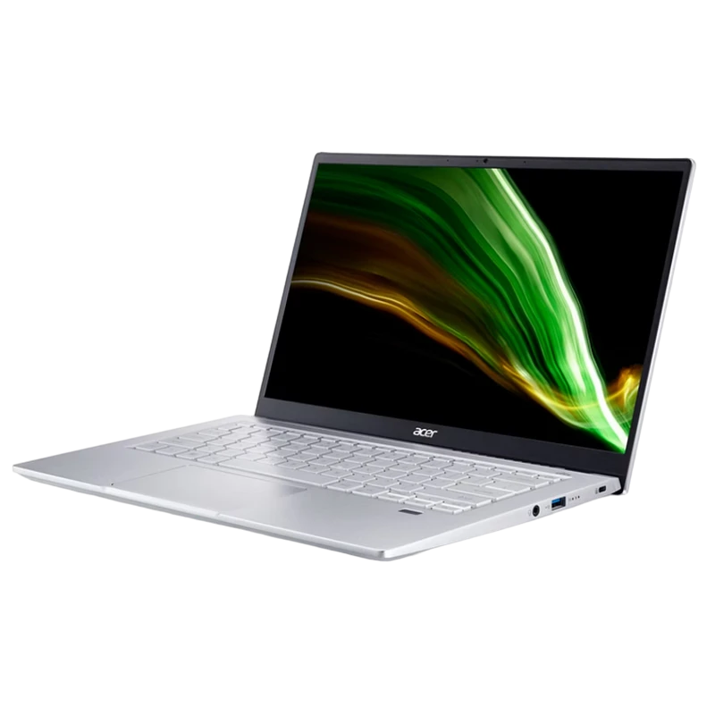 Ноутбук 14" acer swift 3 sf314-43, pure silver, amd ryzen 7 5700u, 16гб/512гб, linux eshell 7
