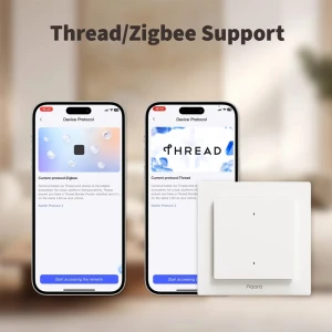 Aqara zigbee/ thread light switch h2 eu ( 2 buttons, 1 channels), white Thumbnail 3