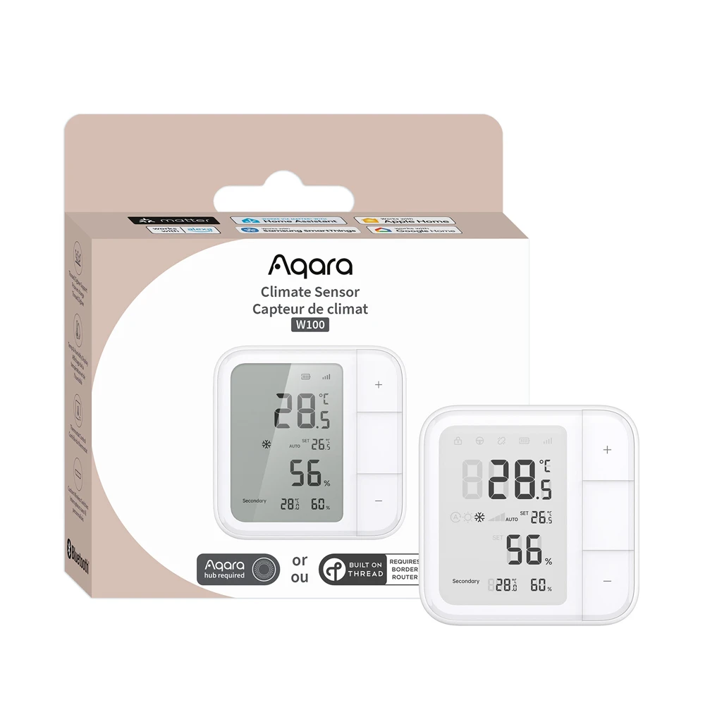 Aqara zigbee/ thread temperature and humidity climate sensor w100 3