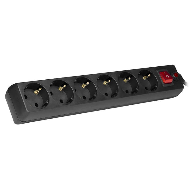 Prelungitor electric sven optima, 6 prize, 5m, negru 6