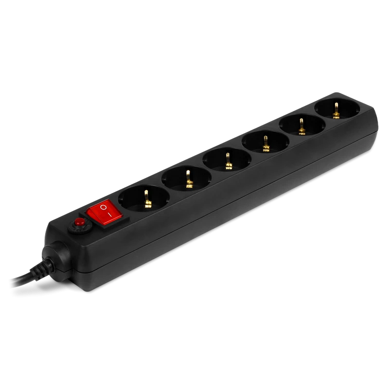 Prelungitor electric sven optima, 6 prize, 5m, negru 5
