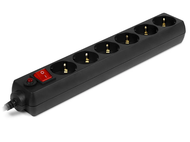 Prelungitor electric sven optima, 6 prize, 3m, negru 3