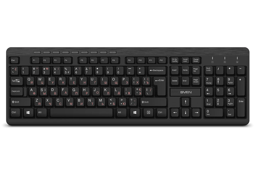 Set tastatură + mouse sven kb-c3400w, fără fir, negru 13