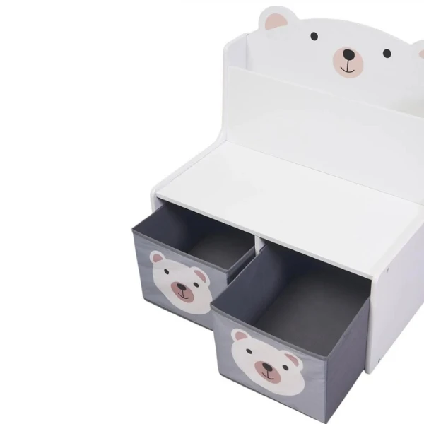 Băncuță cu spațiu de depozitare pentru jucării și cărți "bear", u-grow 6