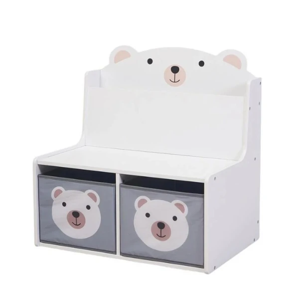 Băncuță cu spațiu de depozitare pentru jucării și cărți "bear", u-grow 3