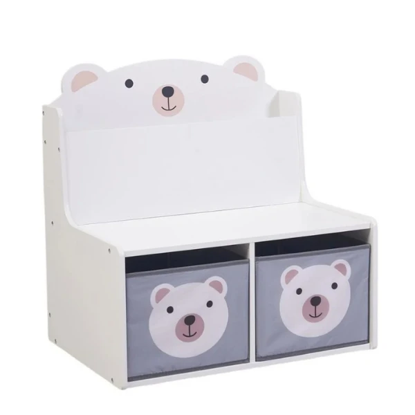 Băncuță cu spațiu de depozitare pentru jucării și cărți "bear", u-grow 5