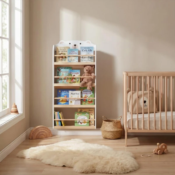 Raft de perete pentru depozitare cărți și jucării "bear", u-grow 2