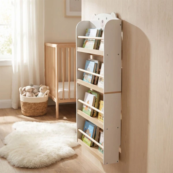Raft de perete pentru depozitare cărți și jucării "bear", u-grow 10