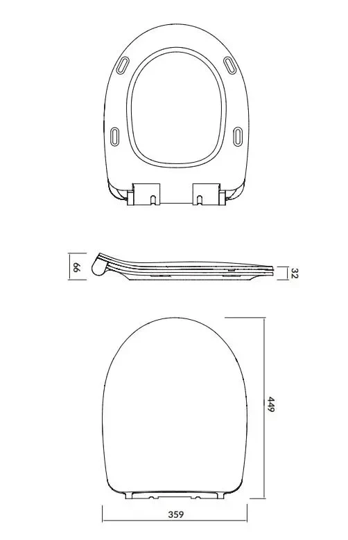 Capac wc cersanit delfi slim duroplast soft close k98-0138 2