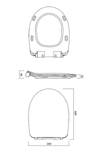 Capac wc cersanit delfi slim duroplast soft close k98-0138 Thumbnail 2