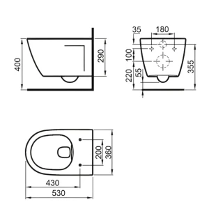 Унитаз подвесной roca fayans happy-n rimless+крышка slim soft close wq8f30900008001 Thumbnail 3