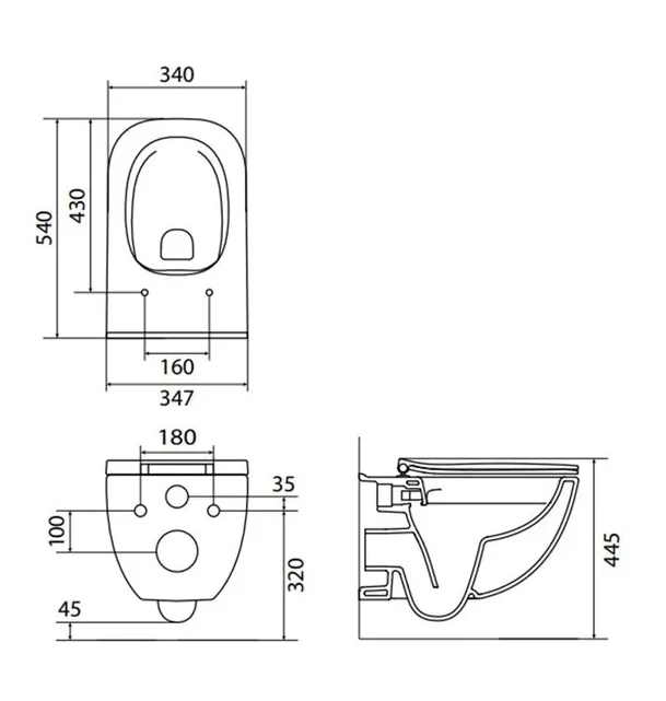 Vas wc suspendat roca palo/alegra rimless a346137000/a346139000 2