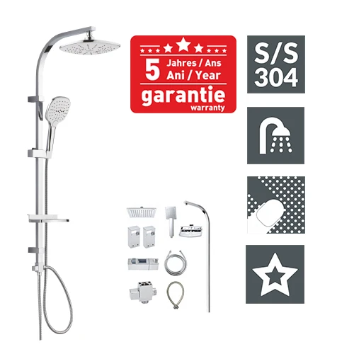 Coloana dus gehler quadrat inox 2 func. zh904 2