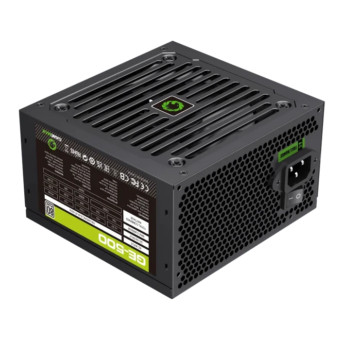 Блок питания для компьютеров gamemax ge-500, 500вт, atx, немодульный 17