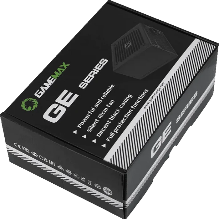 Блок питания для компьютеров gamemax ge-600, 600вт, atx, немодульный 14