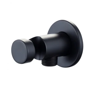 Suport para dus cu racord 1/2 herz round black uh12218b