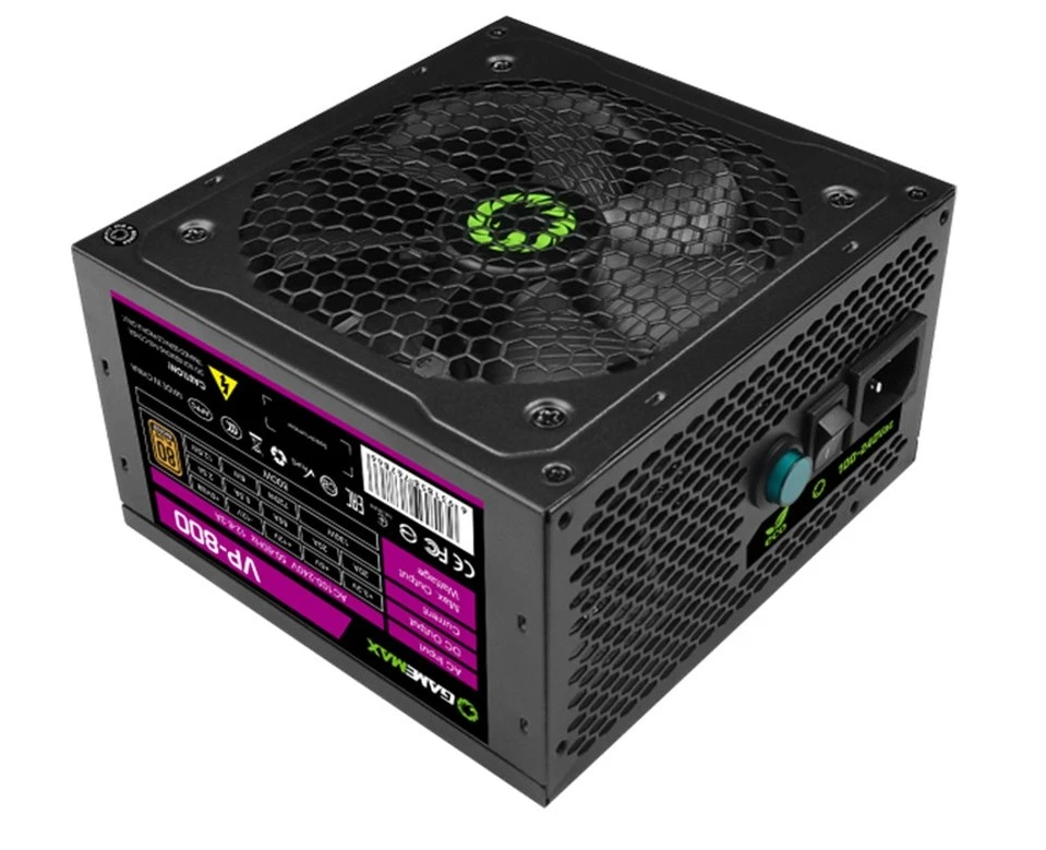 Блок питания для компьютеров gamemax vp-800, 800вт, atx, немодульный 8