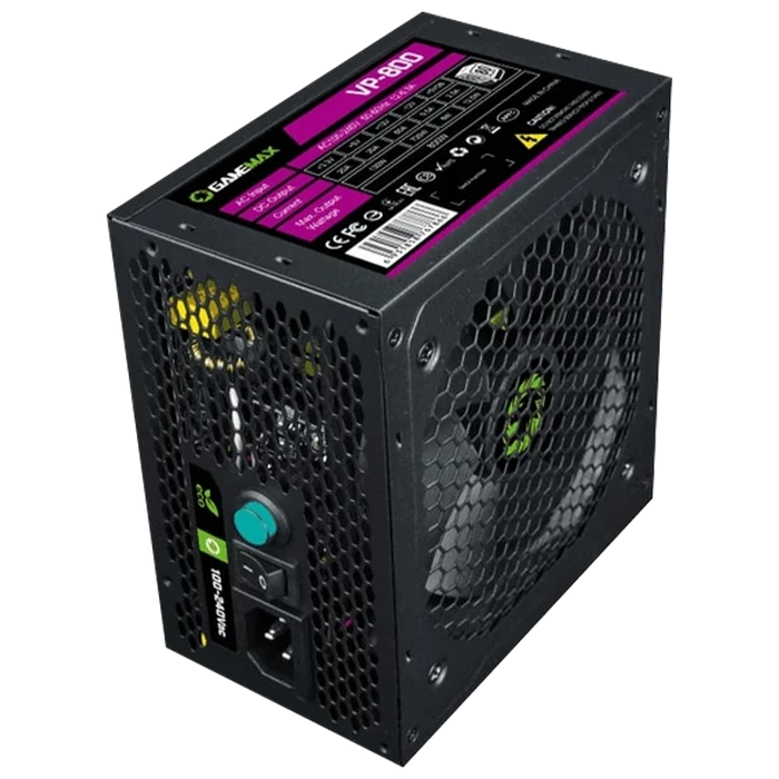 Блок питания для компьютеров gamemax vp-800, 800вт, atx, немодульный 11