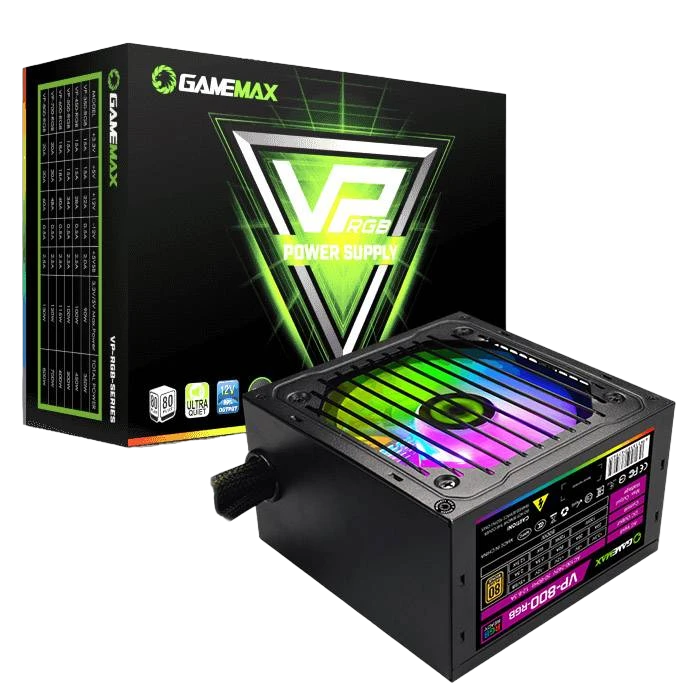 Блок питания для компьютеров gamemax vp-800, 800вт, atx, немодульный 19